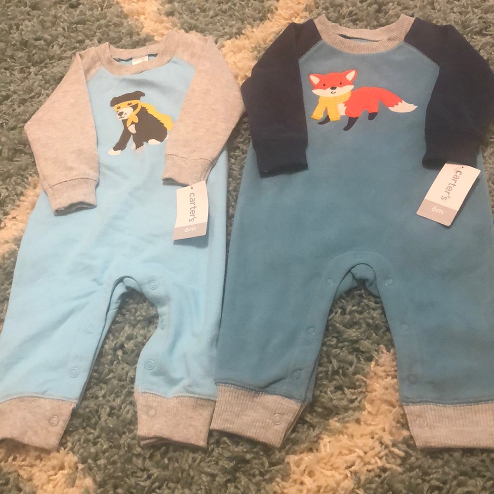 Pair of Carter Jumpsuits 6 month NWT!